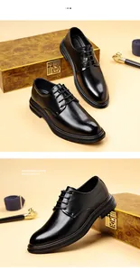 Detail van zwarte lederen heren derby schoenen met dikke zool ontwerp