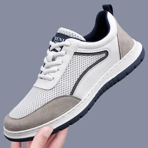 Zapatos Deportivos Casuales de Malla Transpirable para Hombre Zapatillas de Moda Ligeras Antideslizantes para Viajes al Aire Libre