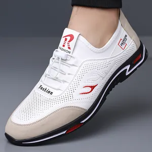 Zapatos Casuales para Hombre Verano Transpirable Hueco Malla Sneakers Ligero Sin Cordones Zapatos para Caminar Textil Antideslizante Zapatos Deportivos para Hombre