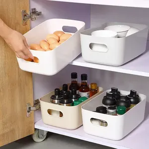 Contenedores de plástico versátiles para organizar armarios de cocina y el hogar