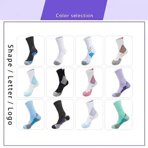 Chaussettes de basket-ball professionnelles pour hommes antidérapantes sport