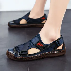 Atmungsaktive Herren-Outdoor-Sandalen aus Mesh für Strand und Freizeit in Dunkelblau