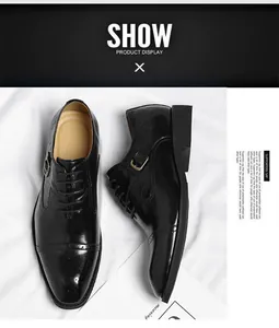 Detailansicht der schwarzen Herren-Business-Lederschuhe mit Paisley-Muster