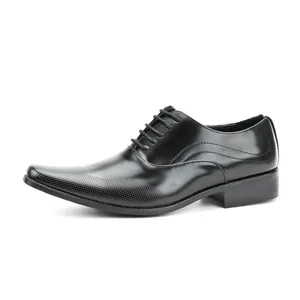 Men's Business Formal PU Leather Shoes Round Toe Lace-Up Oxford Derby Shoes For Office Wedding Formal Wear Professional Dress Shoes