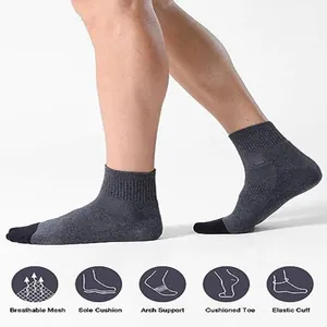 Herren Sportsocken mit atmungsaktivem Mesh, Fußgewölbestütze und Polstersohle