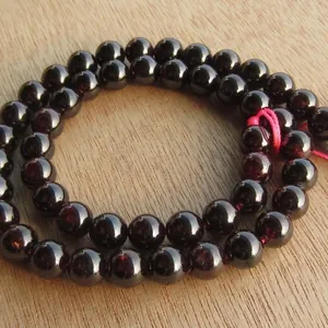 Natural AAA grade dark garnet round stone beads for DIY jewelry making accessories