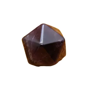 Dodecaedro de cristal de amatista púrpura natural pulido, piedra geométrica