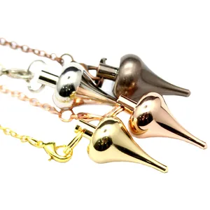 Satz Metall-Pendel in Gold, Silber und Roségold für Divination und Energieheilung