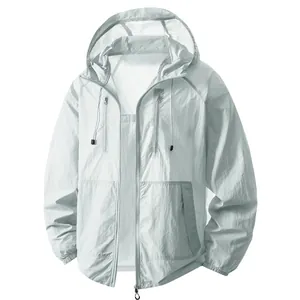Women Men Hooded Sun Protection Jacket Lightweight Nylon Skin Coat Breathable UV Protection Outdoor Fishing Windbreaker Top