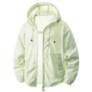 Lightweight breathable hooded sun protection jacket for outdoor sports and summer activities.