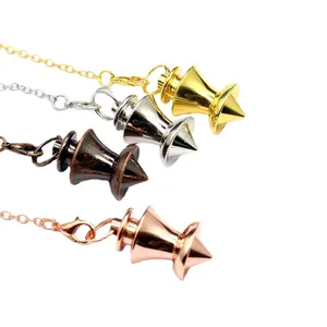 Set di 4 pendoli in ottone galvanizzato per tarocchi e divinazione spirituale, 4 colori