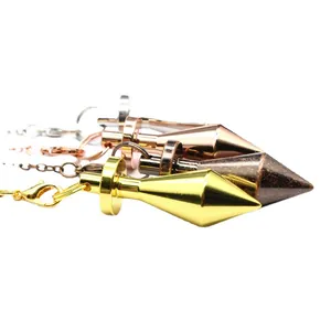 Pendoli conici in metallo in colori oro, argento, oro rosa e bronzo