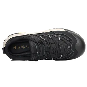 Durable men's outdoor hiking shoes with breathable mesh and anti-slip rubber sole