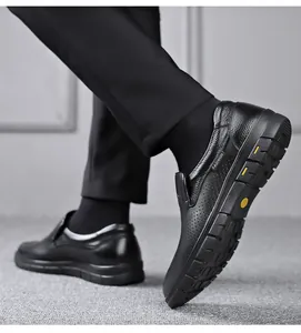Scarpe casual da uomo in vera pelle nera con dettagli traforati traspiranti