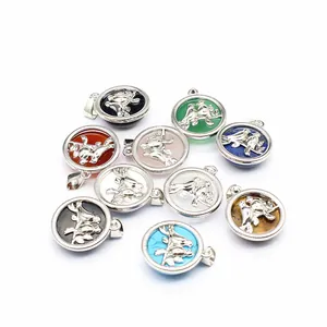 Collier Pendentif Oiseau En Pierre Naturelle Rond Agate Rouge Lapis Lazuli Cadre Argent Bijoux Animaux Pour Femmes Cadeau Élégant
