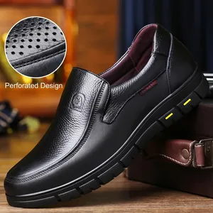 Klassische Herren-Slipper aus schwarzem Leder für Business und Freizeit
