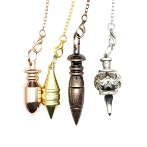 Pendoli divinatori conici professionali in ottone in varie finiture di colore metallo