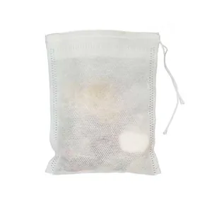 Sachets filtrants jetables en tissu non tissé avec cordon pour le thé et les herbes