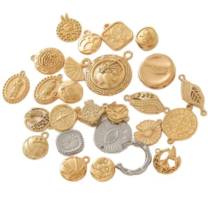 Premium 18K gold plated stainless steel charms collection for DIY necklaces and crafts