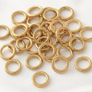 Gold Plated Stainless Steel Seamless O-Ring Closed Jump Rings DIY Necklace Bracelet Earring Findings Making Jewelry Accessories