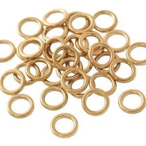 Gold plated stainless steel seamless O-rings for DIY jewelry making accessories
