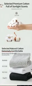 Detailed view of soft combed cotton crew socks in grey white and black colors