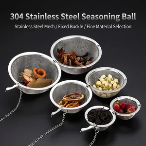 304 stainless steel spice infuser mesh balls for loose tea and stewing seasonings