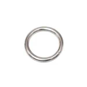 Close-up detail of a durable 304 stainless steel closed O-ring for DIY hardware crafts