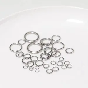 304 Stainless Steel Closed Jump Rings Welded O Rings For DIY Jewelry Making Handmade Connection Findings Circles Individual Components