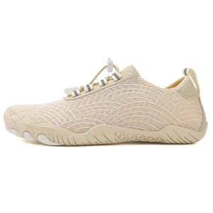 Zapatos de agua beige transpirables con patrón de olas para deportes acuáticos y surf