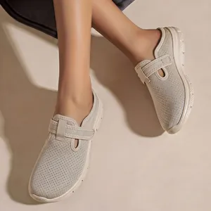 Dames Casual Mule Sneakers Ademend Mesh Slip On Wandelschoenen Ouderen Comfort Antislip Lichtgewicht Zomer Herfst Schoeisel