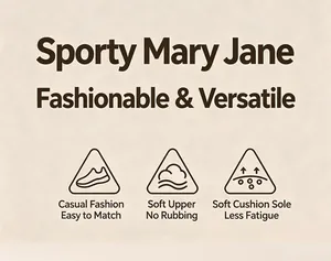 Infografía que muestra la parte superior suave y la suela acolchada de los zapatos