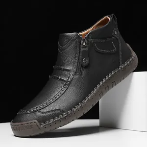 Outdoor Freizeit Martin Stiefel für Herren mit Seitenreißverschluss und Gummisohle