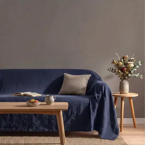 Copridivano in poliestere di cotone lavato minimalista nordico Copridivano in tinta unita universale quattro stagioni Protezione per mobili
