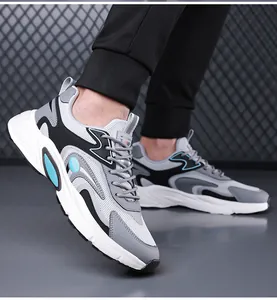 Breathable mesh men's sports sneakers with lightweight soft soles for outdoor walking