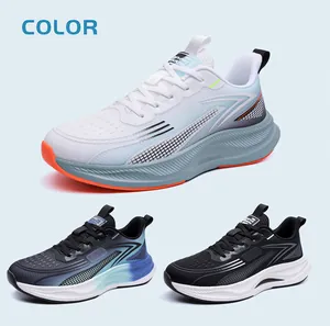Breathable mesh running shoes for men in three stylish color variants
