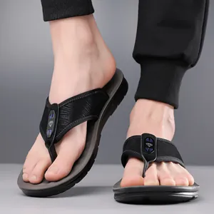 Herren Outdoor Strand Flip-Flops mit atmungsaktiver, rutschfester Weichsohle für Sommer