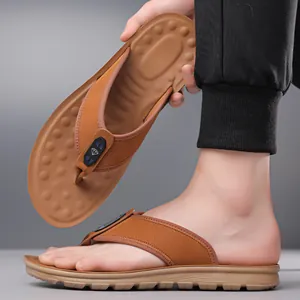 Atmungsaktive Herren-Outdoor-Flip-Flops mit weicher, rutschfester Sohle für Strand