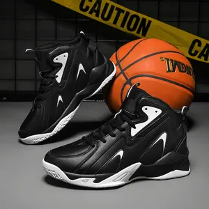 Herren High-Top Basketballschuhe mit stoßdämpfender Sohle und strapazierfähigem Oberleder