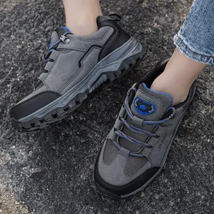 Zapatillas de senderismo grises duraderas para hombre, ideales para escalada y entrenamiento