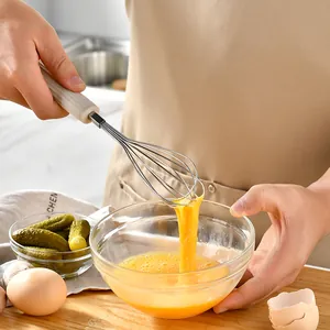 Professionele handmatige roestvrijstalen ballongarde met ergonomische handgreep voor eieren