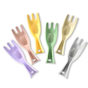 Set mit 6 bunten Silikon-Reiswaschkrallen zum Abtropfen und Reinigen in der Küche