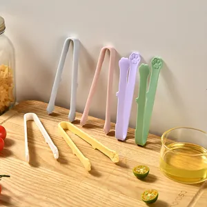 Pinces Alimentaires en Silicone Patte de Chat Mignonnes Antidérapantes Résistantes à la Chaleur Mini Pince à Glaçons Salade Pain