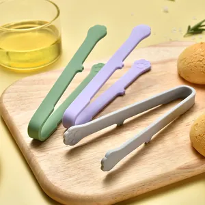 Pince alimentaire en silicone patte de chat pour salade glace et collations pastel