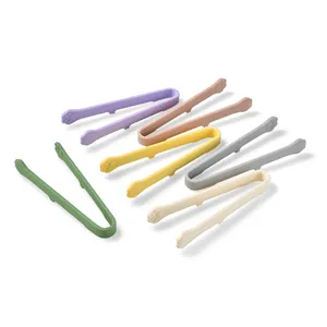 Lot de 6 pinces alimentaires mignonnes en silicone en forme de patte de chat colorées