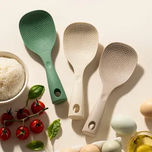 Standing Non-stick Rice Spoon Silicone Heat Resistant Rice Paddle Kitchen Tool Food Grade Standing Rice Scoop Home Utensil