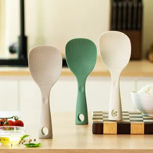 Premium standing non-stick silicone rice paddle set with ergonomic long handles for kitchen
