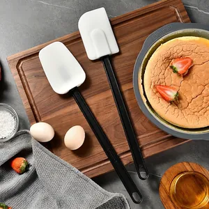 Heat Resistant Silicone Spatula Scraper For Baking Cake Cream Butter Mixing Spreading Kitchen Tool Professional Ergonomic Handle