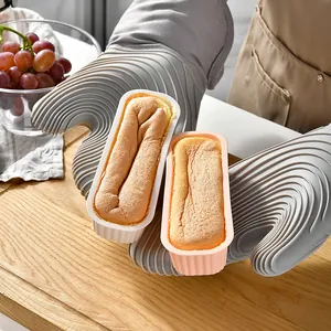 Durable heat-resistant rectangular silicone cake molds for professional air fryer baking