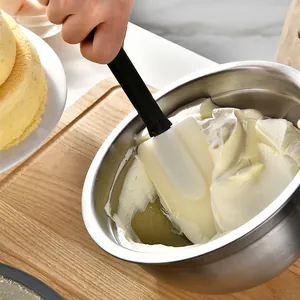 Professional silicone spatula for baking cake cream and scraping stainless steel bowls